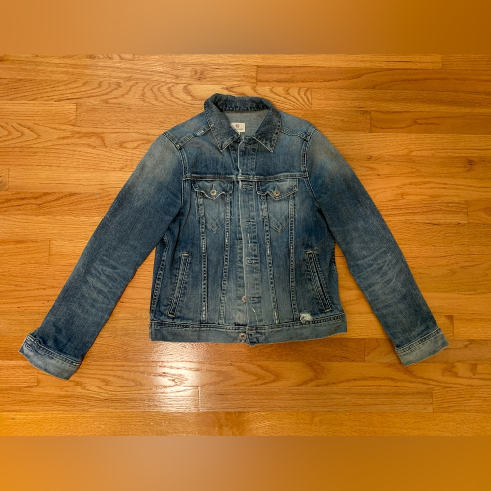 AG Adriano Goldschmied Mya Denim Jacket | Classic Blue Jean Jacket. Size Medium.